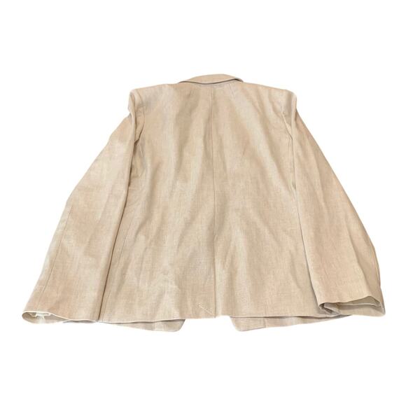 J Crew Womens Helena Blazer Size 14 Stretch Linen Blend Flax Ivory Jacket - Picture 8 of 10